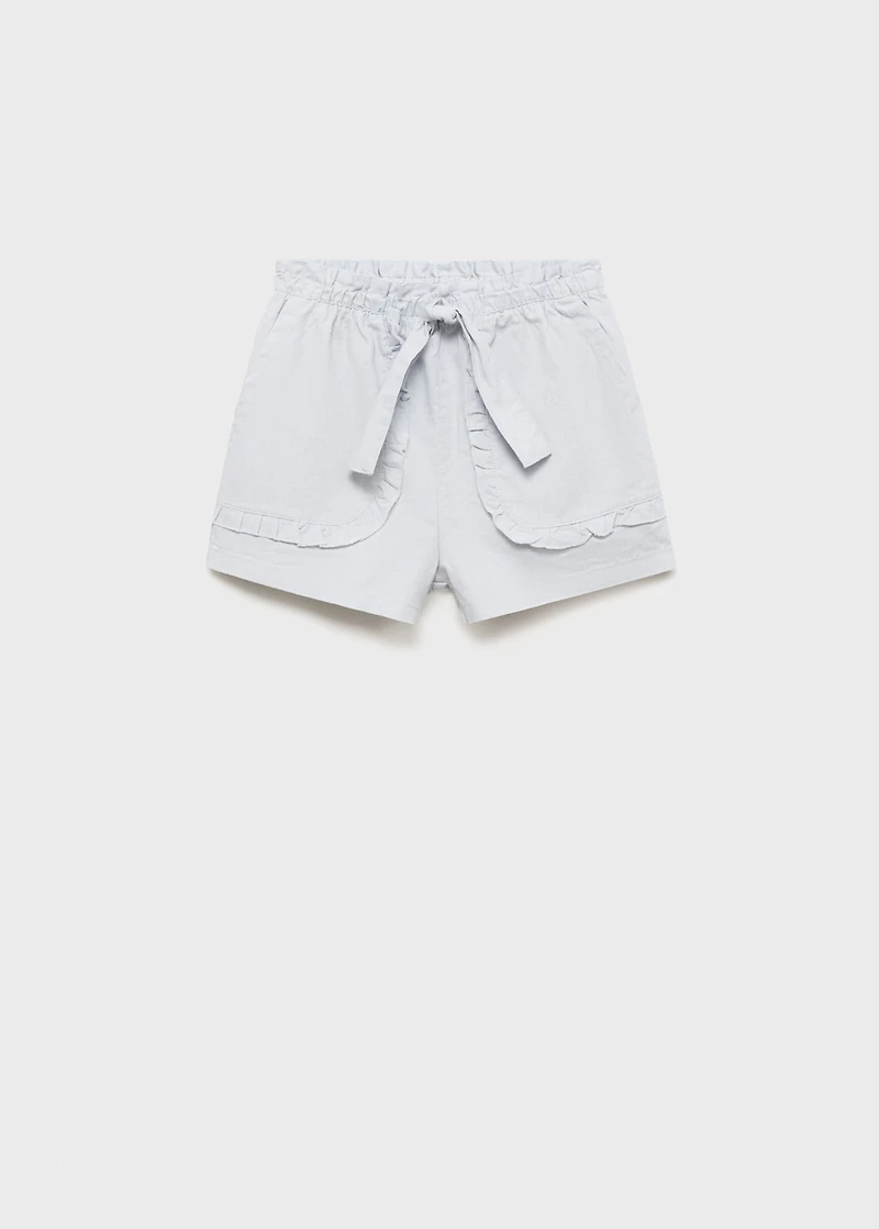 Linen shorts with belt