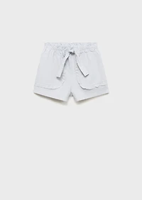 Linen shorts with belt