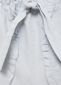 Linen shorts with belt