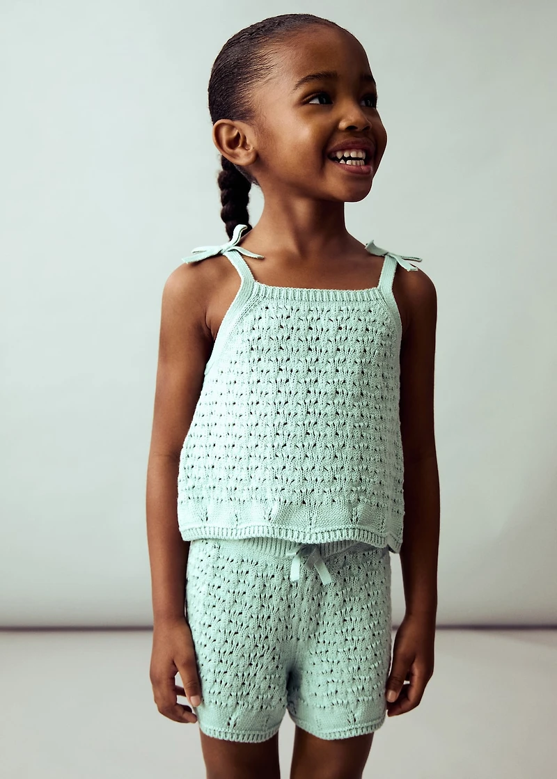 Crochet knitted shorts