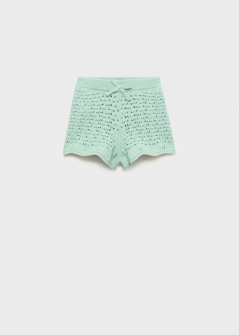 Crochet knitted shorts