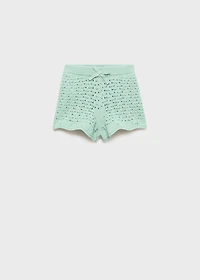 Crochet knitted shorts