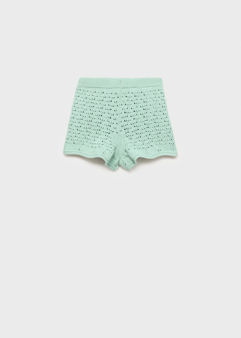 Crochet knitted shorts