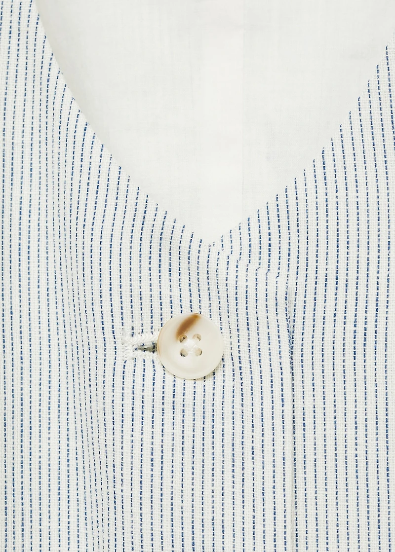 Linen-blend suit vest