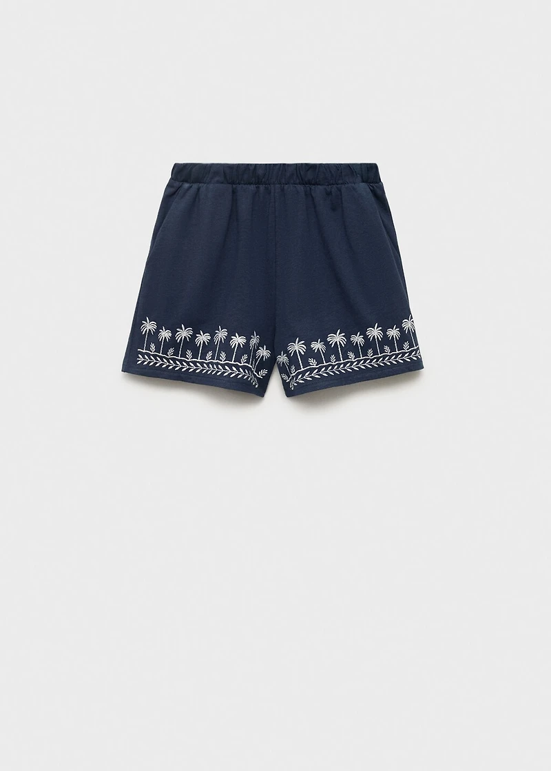 Shorts with embroidered detail