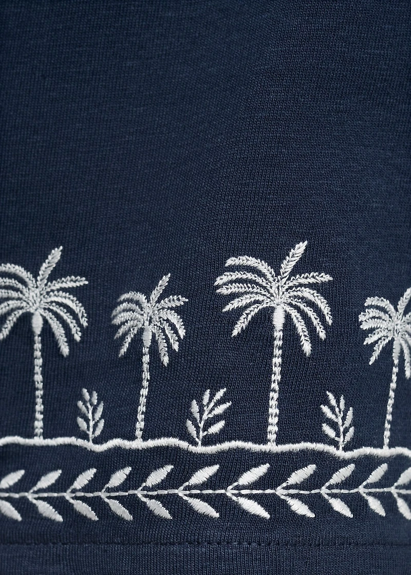 Shorts with embroidered detail