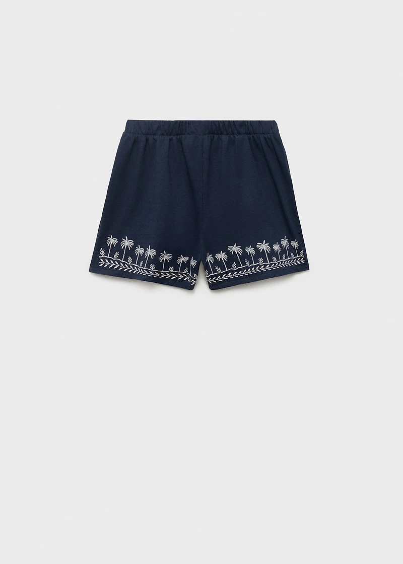 Shorts with embroidered detail