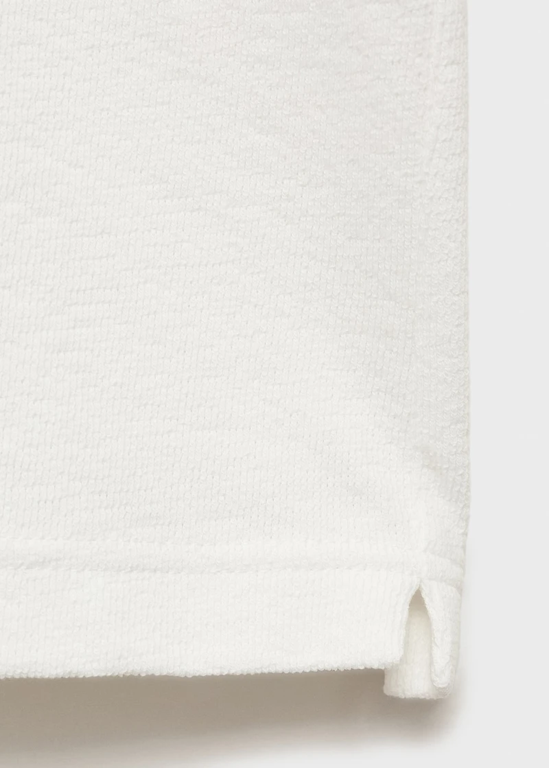 Textured cotton relaxed-fit polo shirt