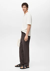 Textured cotton relaxed-fit polo shirt