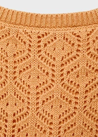 Knit top with lace accents