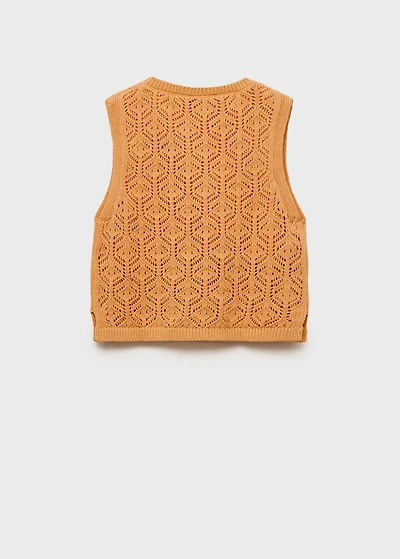 Knit top with lace accents