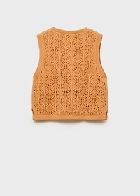 Knit top with lace accents