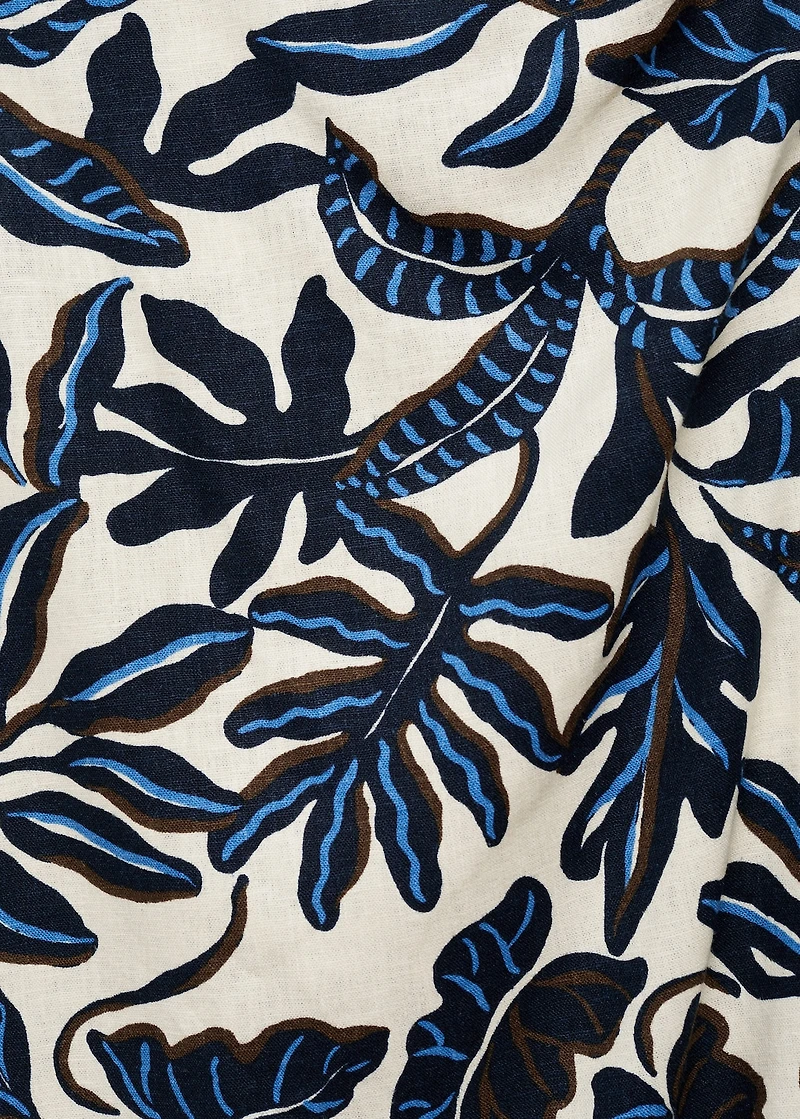 Linen skirt with knot detail