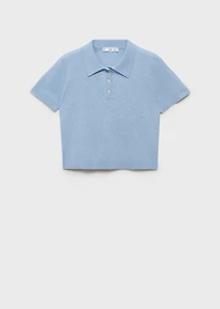 Knitted polo-neck sweater