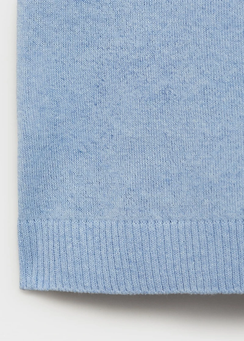 Knitted polo-neck sweater