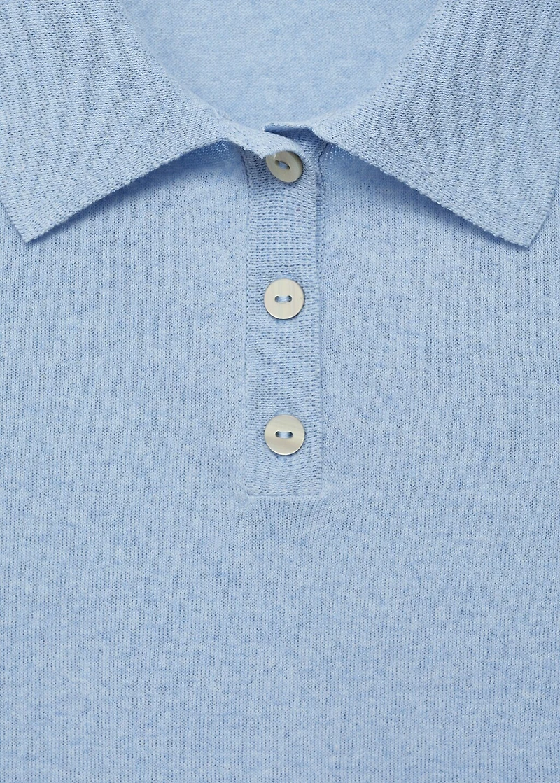 Knitted polo-neck sweater