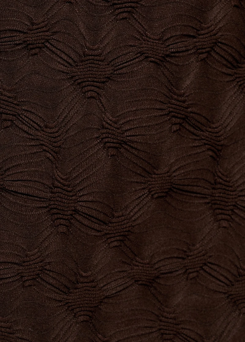 Fitted top with gathered shoulder