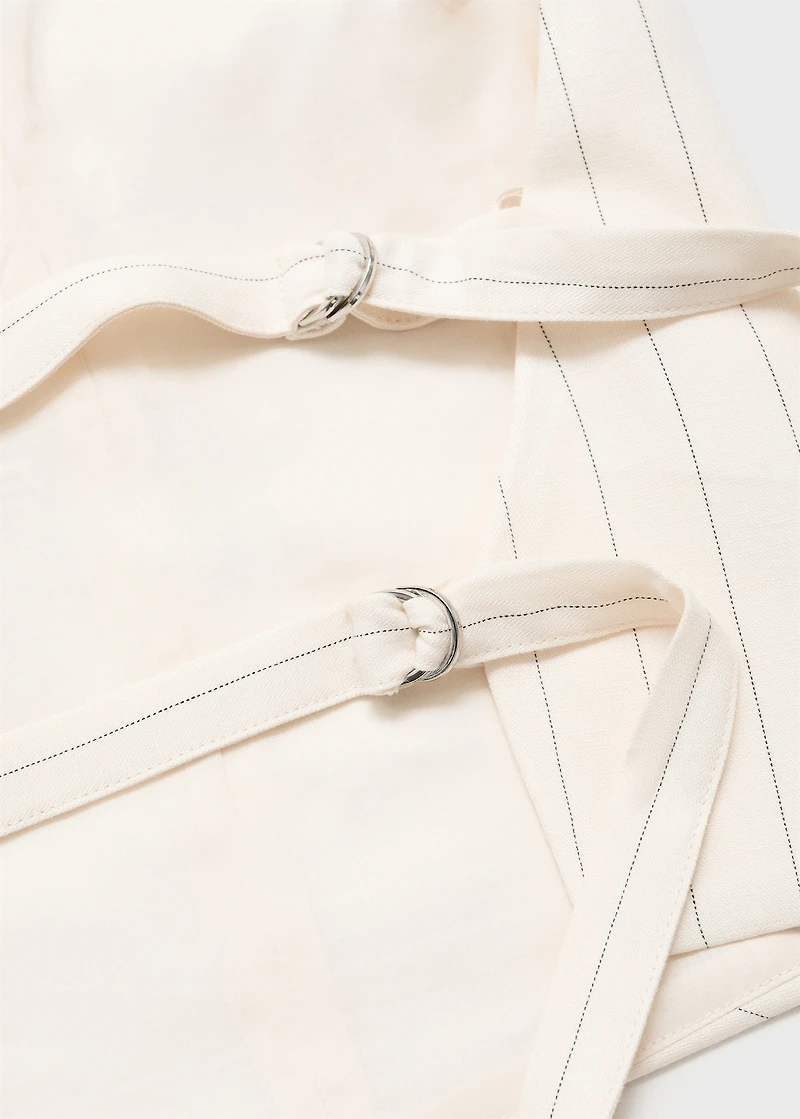 Striped halter-neck top