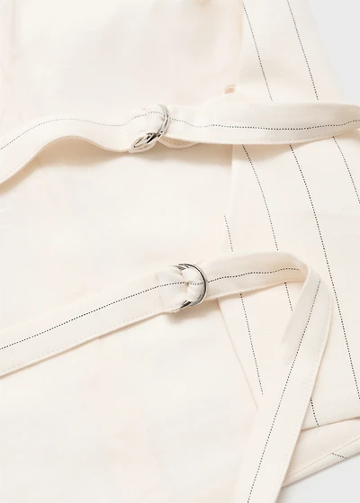 Striped halter-neck top