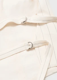 Striped halter-neck top