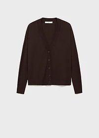 V-neck knitted cardigan