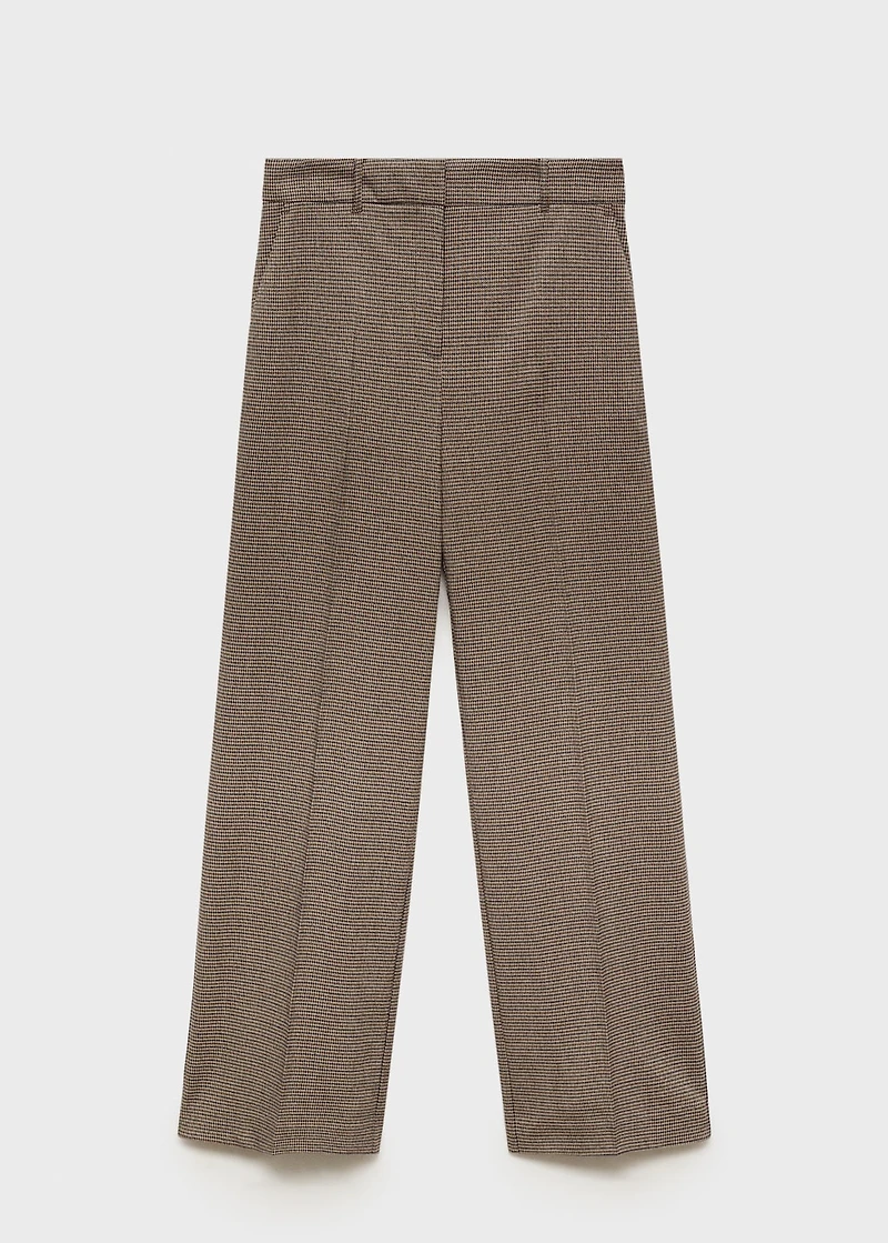 Mid-rise wide leg pants