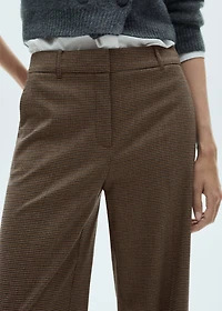 Mid-rise wide leg pants