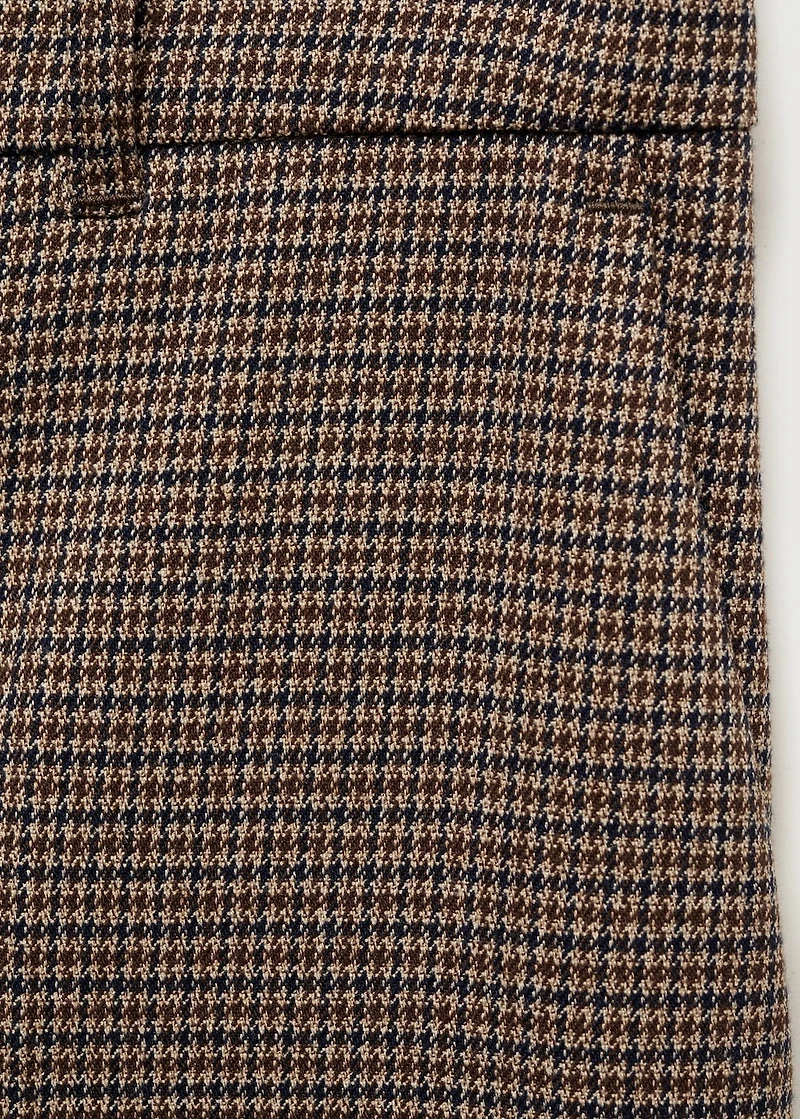 Mid-rise wide leg pants