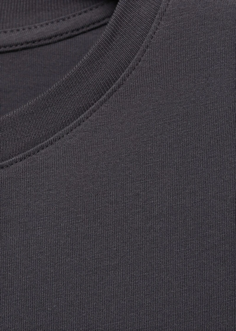 Printed cotton-blend t-shirt