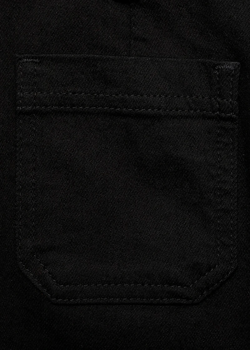 Flared cropped jeans with pockets