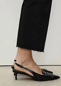 Flared cropped jeans with pockets