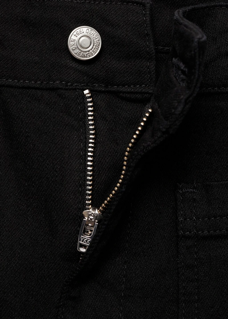 Flared cropped jeans with pockets