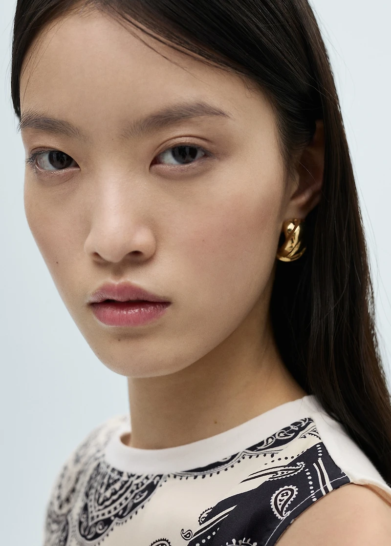 Asymmetrical paisley print t-shirt