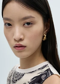 Asymmetrical paisley print t-shirt