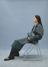 Square toe boot with metallic details