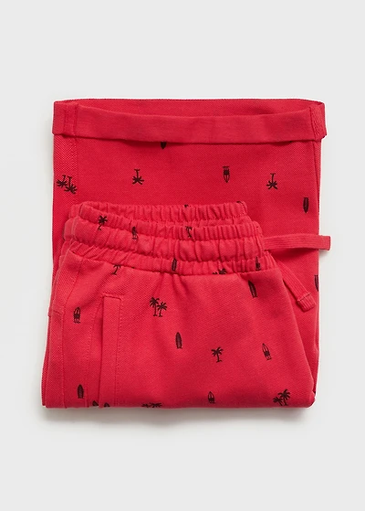 Printed Bermuda shorts