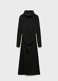 Draped roll neck dress