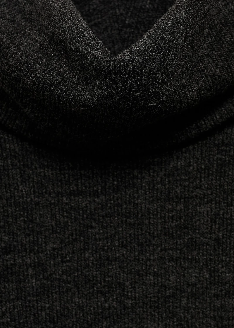 Draped roll neck dress