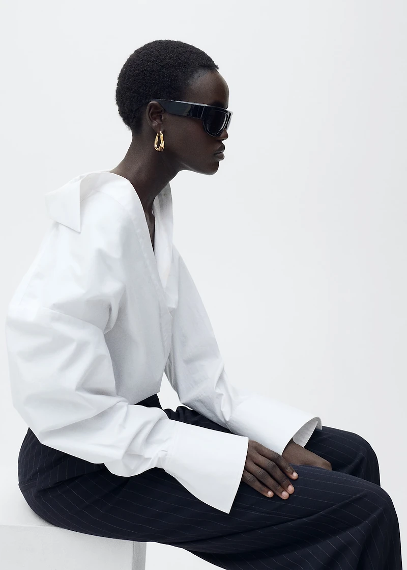 Chalk-stripe straight pants