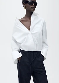 Chalk-stripe straight pants