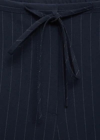 Chalk-stripe straight pants