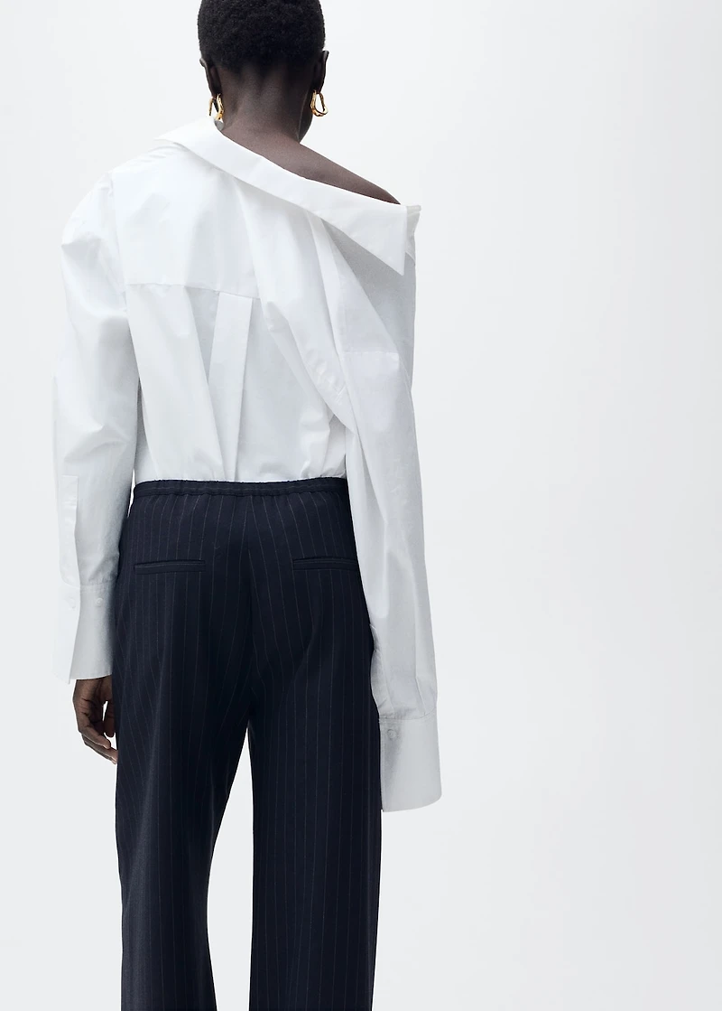 Chalk-stripe straight pants