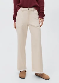 Culotte jeans with pockets