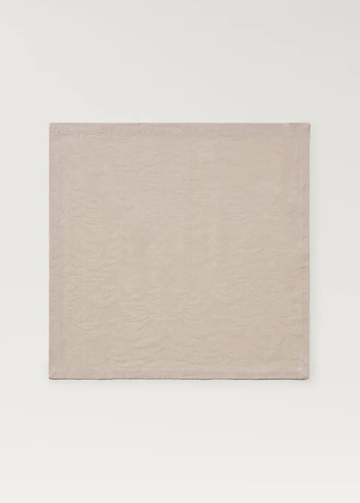 Cotton jacquard floral napkins