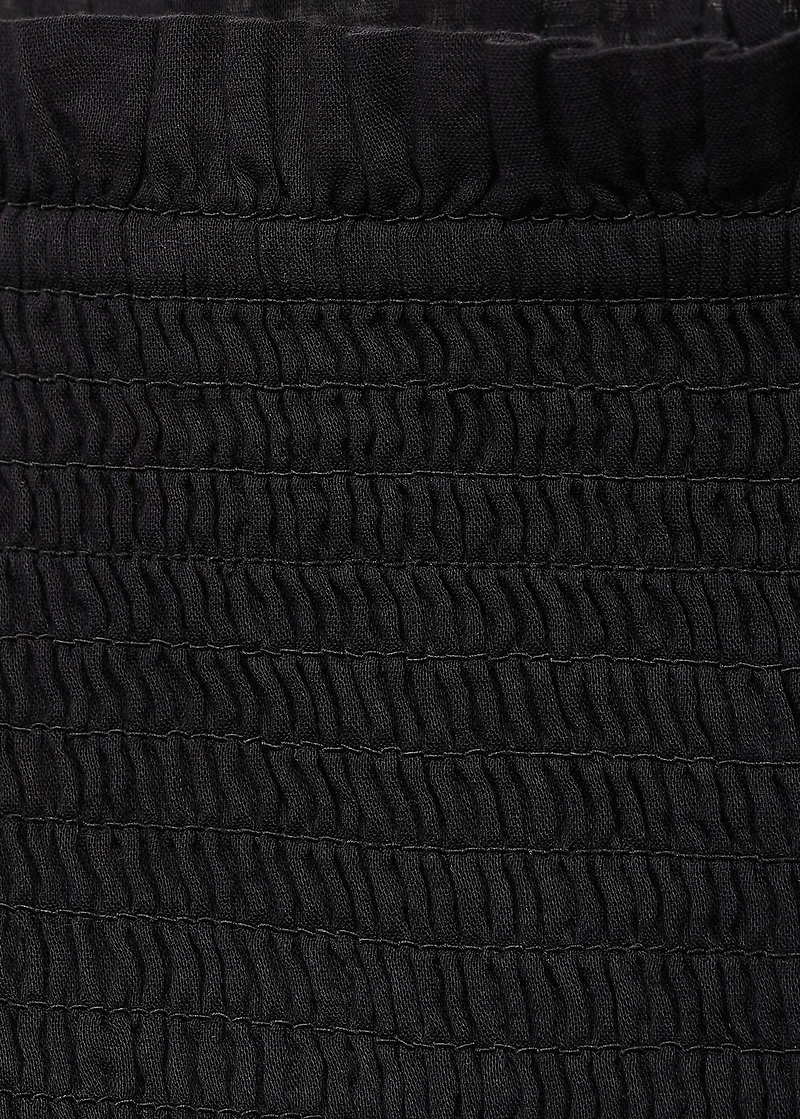 Gathered skirt with ruffles