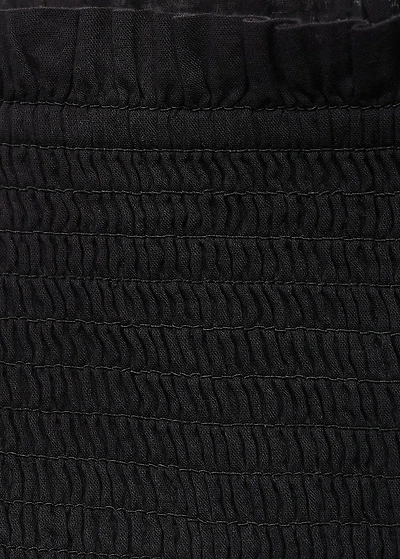 Gathered skirt with ruffles