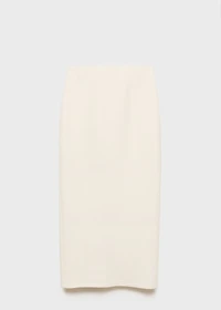 Wool-blend midi-skirt