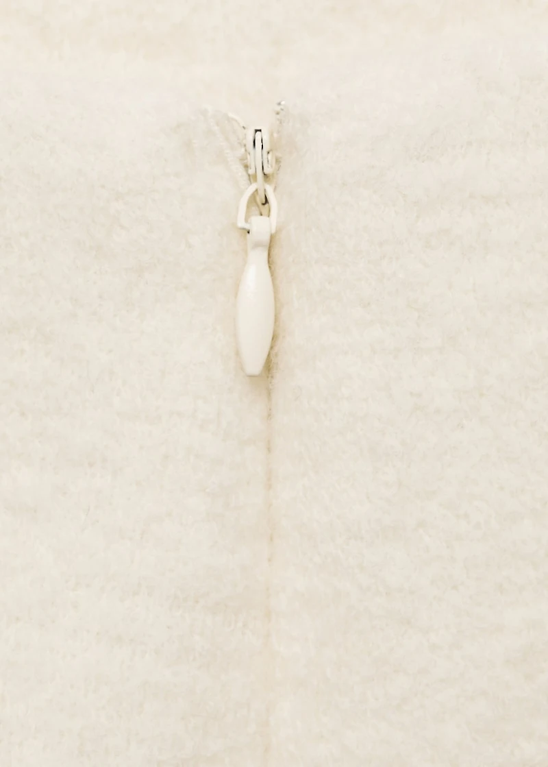 Wool-blend midi-skirt