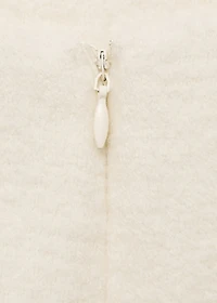 Wool-blend midi-skirt