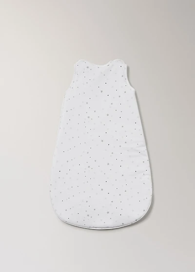 Baby sleeping bag with embroidered stars